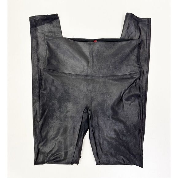 Spanx Faux Leather Black Legging 2437 Shapewear Size Medium - Picture 4 of 12